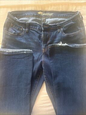 Old Navy Dark Blue Bootcut Jeans - Sweetheart Fit Short inseam